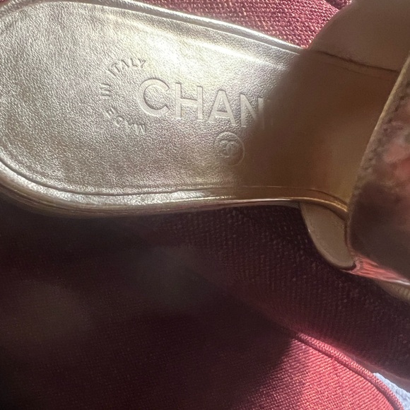 Chanel gold metallic lace up oxford sandals size 36C runway collection - Picture 3 of 5